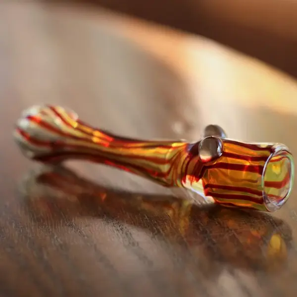 Hand-Blown Glass Chillum Pipe
