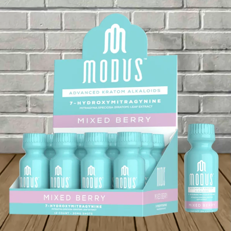 Modus 7 Hydroxy Kratom Extract Shots 30mg - Mixed Berry -- 12ct BULK CASE
