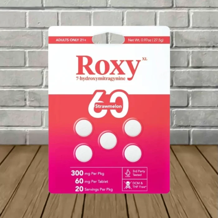Roxy XL 7-Hydroxymitragynine Tablets 60mg-Strawmelon 5ct Single Blister Pack