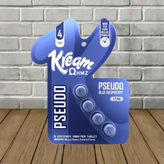Kream Ohmz Pseudo Tablets 320mg-Blue Raspberry -- 4ct Blister Pack Kream Ohmz Pseudo Tablets 320mg-Blue Raspberry -- 4ct Blister Pack