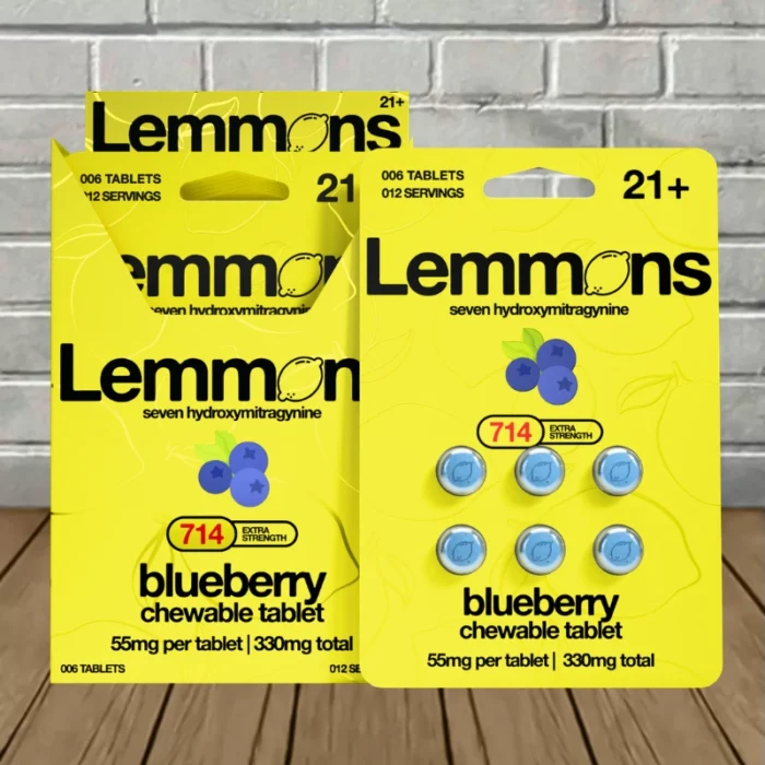 Lemmons Extra Strength 7-Hydroxy Chewable Tablet - Blueberry -- BULK CASE Lemmons Extra Strength 7-Hydroxy Chewable Tablet - Blueberry -- BULK CASE
