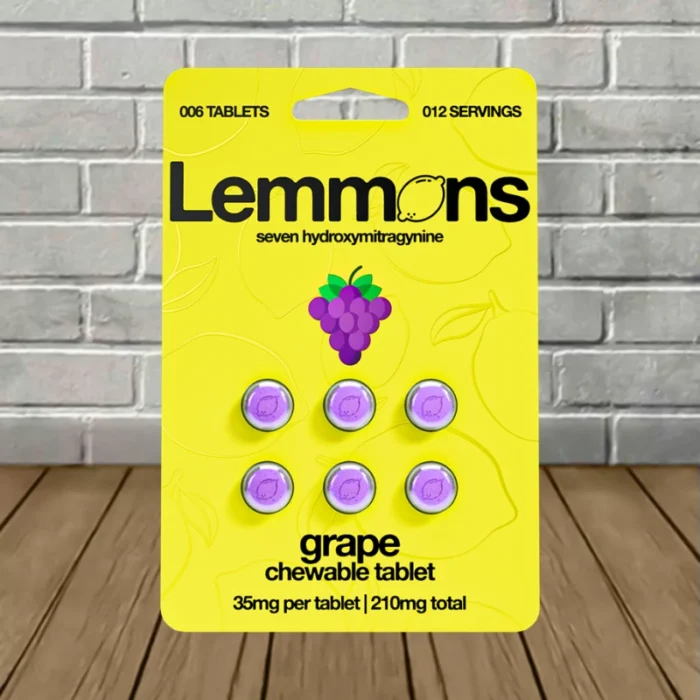 Lemmons Extra Strength 7-Hydroxy Chewable Tablet-Grape -- 6ct Blister Pack Lemmons Extra Strength 7-Hydroxy Chewable Tablet-Grape -- 6ct Blister Pack
