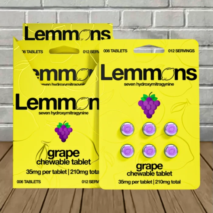Lemmons Extra Strength 7-Hydroxy Chewable Tablet - Grape -- BULK CASE Lemmons Extra Strength 7-Hydroxy Chewable Tablet - Grape -- BULK CASE