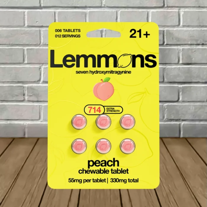 Lemmons Extra Strength 7-Hydroxy Chewable Tablet - Peach -- 6ct Blister Pack Lemmons Extra Strength 7-Hydroxy Chewable Tablet - Peach -- 6ct Blister Pack