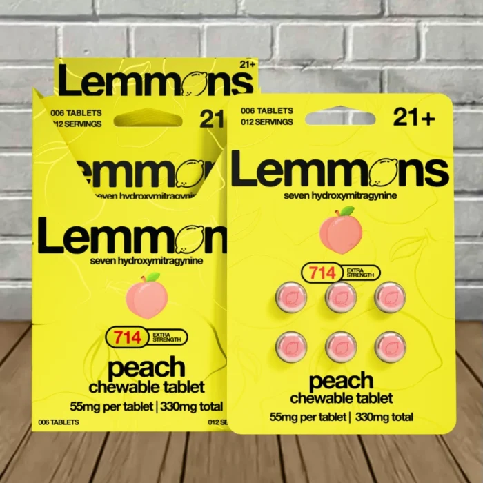 Lemmons Extra Strength 7-Hydroxy Chewable Tablet - Peach -- BULK CASE Lemmons Extra Strength 7-Hydroxy Chewable Tablet - Peach -- BULK CASE