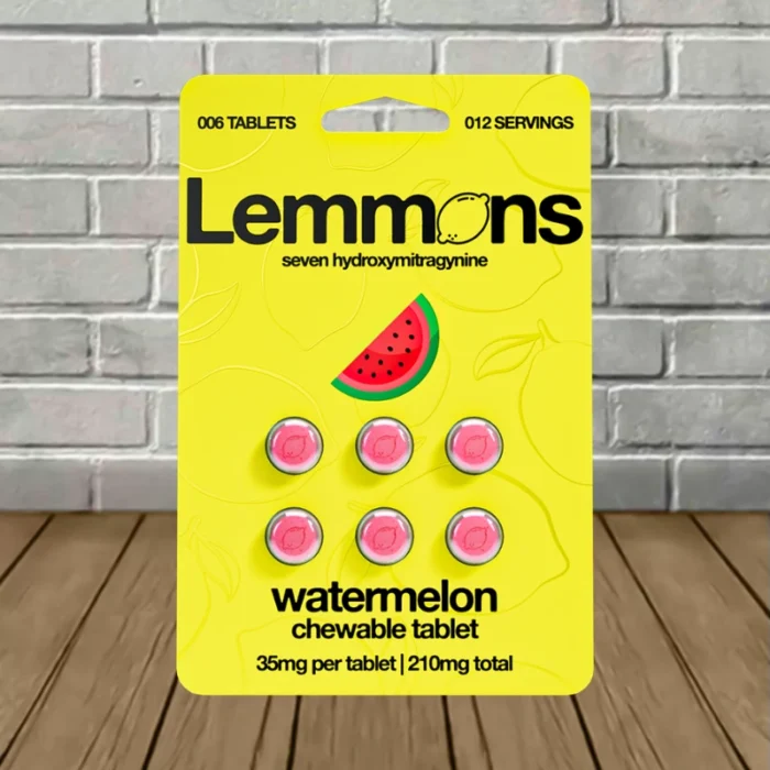 Lemmons Extra Strength 7-Hydroxy Chewable Tablet-Watermelon -- 6ct Blister Pack Lemmons Extra Strength 7-Hydroxy Chewable Tablet-Watermelon -- 6ct Blister Pack