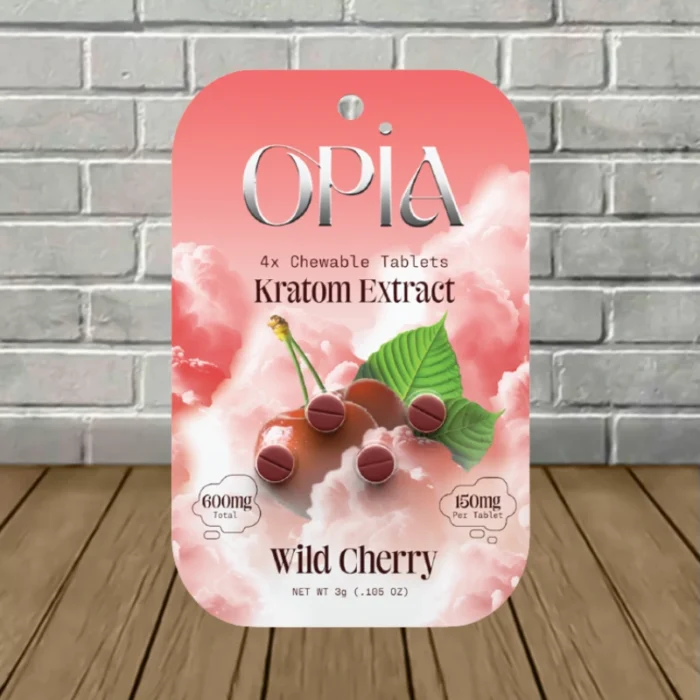 OPiA Chewable Kratom Extract Tablets 150mg-Wild Cherry -- 4ct Blister Pack OPiA Chewable Kratom Extract Tablets 150mg-Wild Cherry -- 4ct Blister Pack