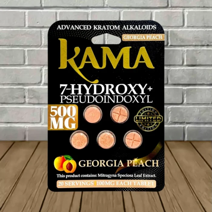Kama 7-Hydroxy + Pseudo Tablets 500mg-Georgia Peach -- 5ct Blister Pack Kama 7-Hydroxy + Pseudo Tablets 500mg-Georgia Peach -- 5ct Blister Pack