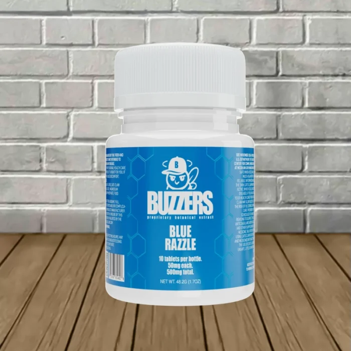 Buzzers Proprietary Botanical Extract 50mg - Blue Razz Jar Buzzers Proprietary Botanical Extract 50mg - Blue Razz Jar