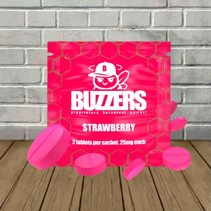 Buzzers Proprietary Botanical Extract 50mg-Strawberry -- 2ct Single Pack Buzzers Proprietary Botanical Extract 50mg-Strawberry -- 2ct Single Pack