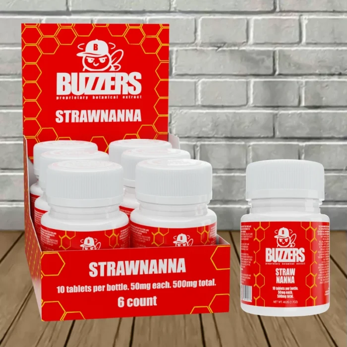Buzzers Proprietary Botanical Extract 50mg - Strawnana Bulk Case Buzzers Proprietary Botanical Extract 50mg - Strawnana Bulk Case