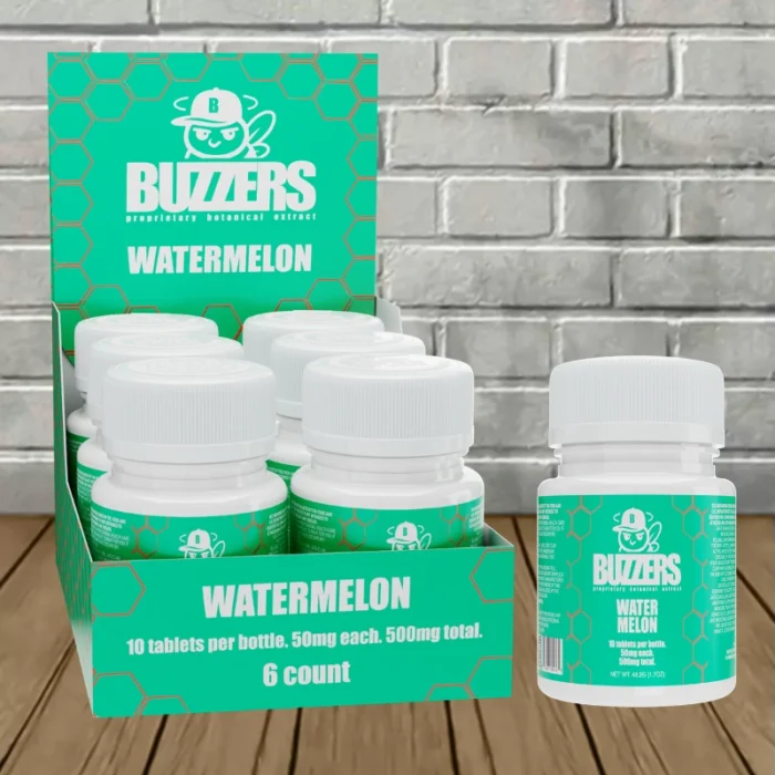 Buzzers Proprietary Botanical Extract 50mg - Watermelon Bulk Case Buzzers Proprietary Botanical Extract 50mg - Watermelon Bulk Case