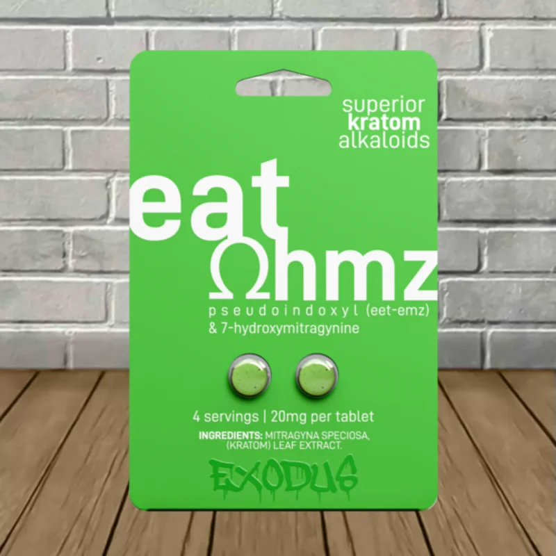 Eat Ohmz Pseudoindoxyl + 7-Hydroxymitragynine Extract Tablets 20mg Green