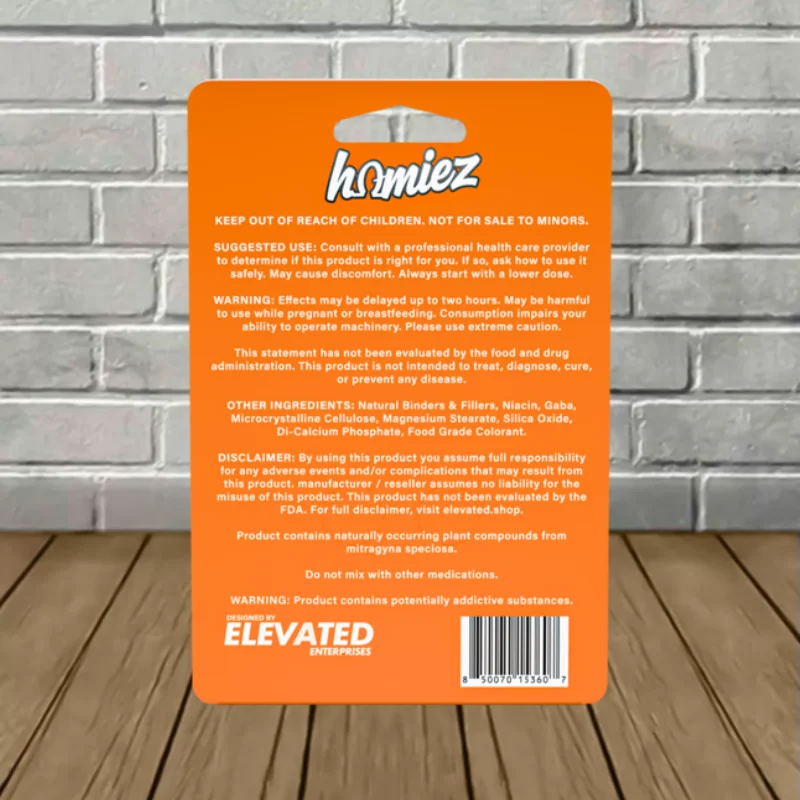 Homiez-7-Hydroxy-Extract-Tablets-200mg-Original-4ct-Single-Blister-Pack-product-facts