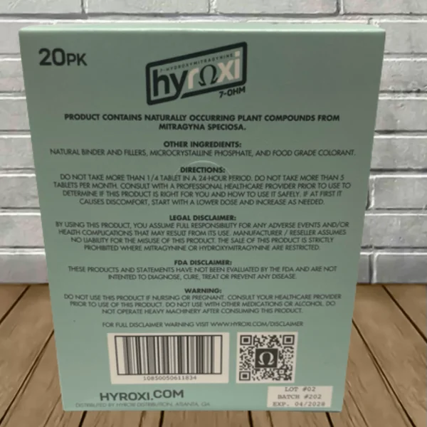 Hyroxi-Advanced-Botanical-Alkaloids-7-OHM-Tablets-4ct-Full-Case-Supplement-Facts-Directions Hyroxi-Advanced-Botanical-Alkaloids-7-OHM-Tablets-4ct-Full-Case-Supplement-Facts-Directions