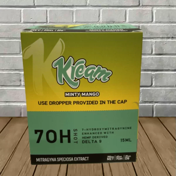 Kream-7OH-D9-Liquid-Extract-Shot-15ml-Full-Case-6ct-Minty-Mango Kream-7OH-D9-Liquid-Extract-Shot-15ml-Full-Case-6ct-Minty-Mango