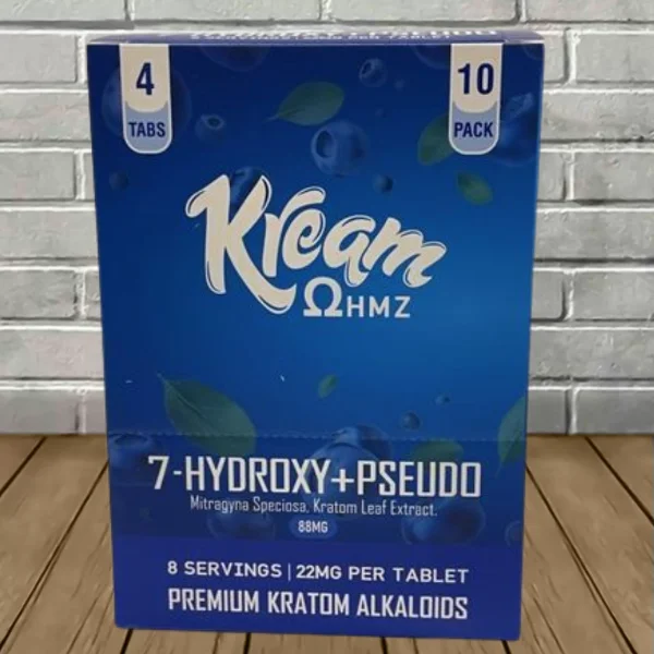 Kream-7OH-Hydroxy-Pseudo-Extract-Tablets-Full-Case-10ct-Blueberry Kream-7OH-Hydroxy-Pseudo-Extract-Tablets-Full-Case-10ct-Blueberry