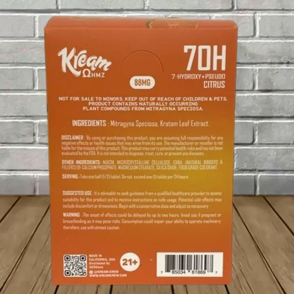Kream-7OH-Hydroxy-Pseudo-Extract-Tablets-Full-Case-10ct-Citrus-Supplement-Facts Kream-7OH-Hydroxy-Pseudo-Extract-Tablets-Full-Case-10ct-Citrus-Supplement-Facts