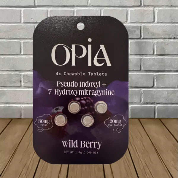 OPiA-Pseudoindoxyl-7-Hydroxymitragynine-Chewable-Tablets-4ct-Wild-Berry OPiA-Pseudoindoxyl-7-Hydroxymitragynine-Chewable-Tablets-4ct-Wild-Berry