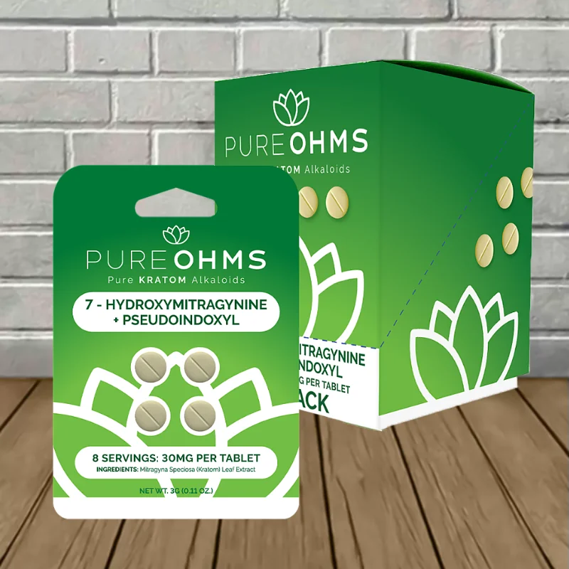 Pure Ohms 7-OH + Pseudo Chewable Extract Tablets Full Case 10ct