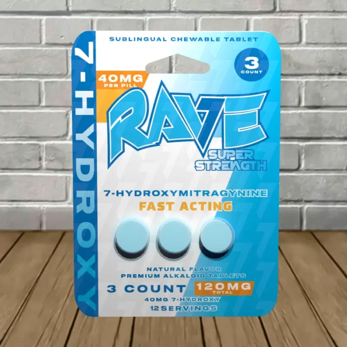 Rave-Super-Strength-7-Hydroxymitragynine-Tablets-3ct-Blister-Pack Rave-Super-Strength-7-Hydroxymitragynine-Tablets-3ct-Blister-Pack
