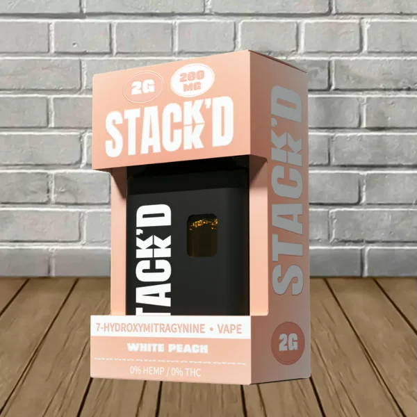 STACKD-Pure-7-Hydroxymitragynine-Disposable-Vape-2g-White-Peach STACKD-Pure-7-Hydroxymitragynine-Disposable-Vape-2g-White-Peach
