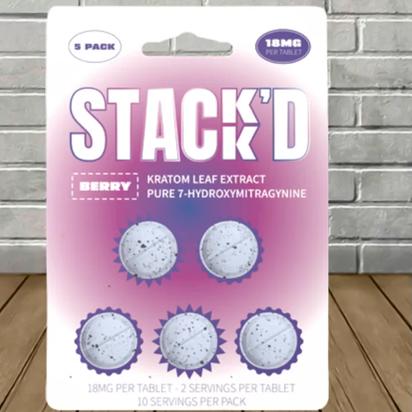 STACKD-Pure-7-Hydroxymitragynine-Tablets-5ct-Berry STACKD-Pure-7-Hydroxymitragynine-Tablets-5ct-Berry