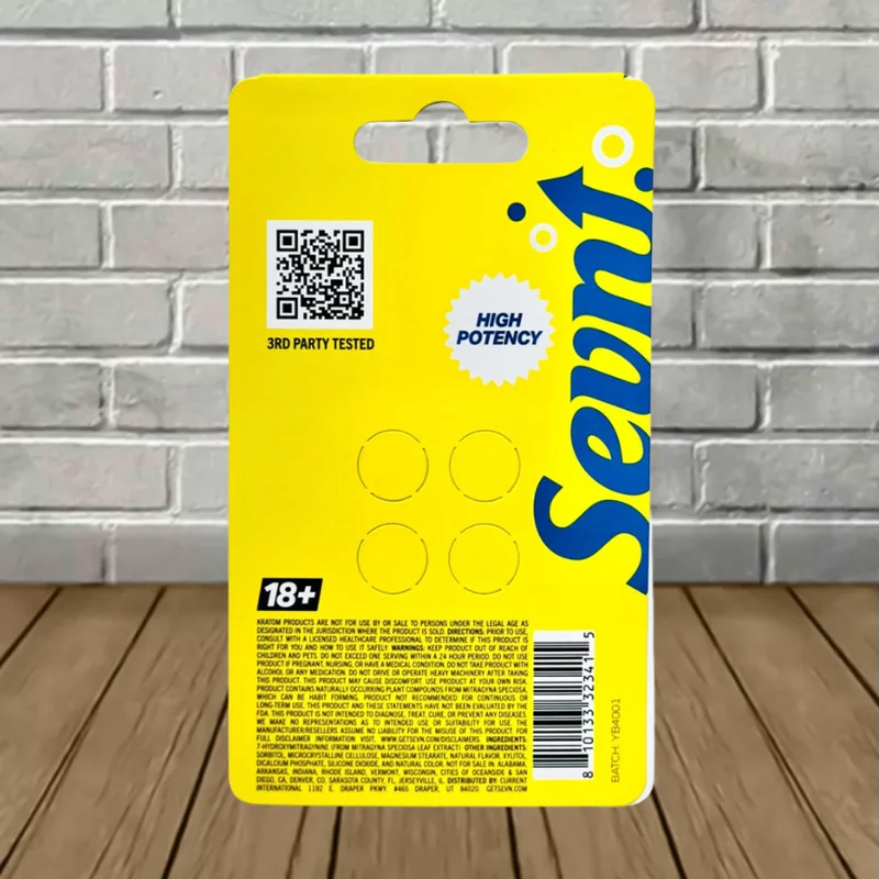 Sevn-7-Hydroxy-Tablets-High-Potency-4ct-50mg-Yellow-Boats-Banana-4ct-Blister-Pack-Supplement-facts