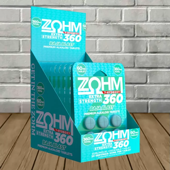 Zohm-7-Hydroxy-Extra-Strength-360mg-BULK-CASE-DEAL-Baja-Black-10-Blister-Packs Zohm-7-Hydroxy-Extra-Strength-360mg-BULK-CASE-DEAL-Baja-Black-10-Blister-Packs