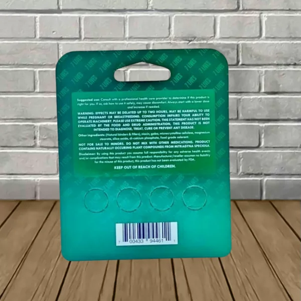 7-Lives-7-Hydroxymitragynine-Extract-Tablets-4ct-Sour-Apple-Supplement-Facts 7-Lives-7-Hydroxymitragynine-Extract-Tablets-4ct-Sour-Apple-Supplement-Facts