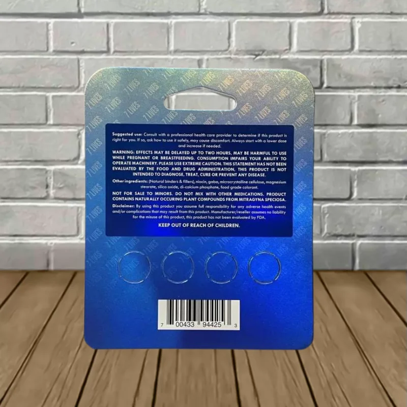 7 Lives 7-Hydroxymitragynine Extract Tablets 4ct Supplement Facts