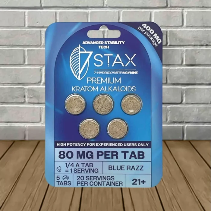 7Stax-7-hydroxymitragynine-and-Mitragynine-Tablets-80mg-80mg-Blue-Razz-5ct 7Stax-7-hydroxymitragynine-and-Mitragynine-Tablets-80mg-80mg-Blue-Razz-5ct