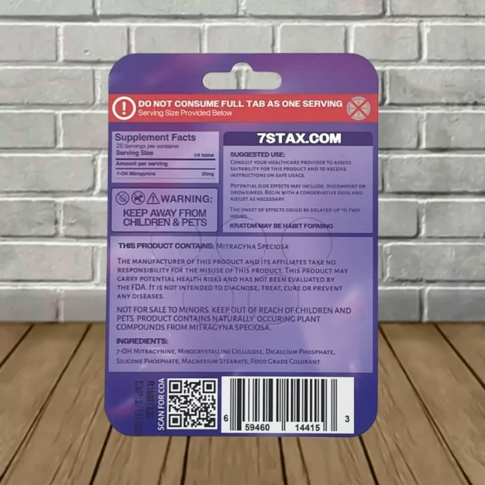 7Stax-7-hydroxymitragynine-and-Mitragynine-Tablets-80mg-Mixed-Berry-5ct-supplement-facts 7Stax-7-hydroxymitragynine-and-Mitragynine-Tablets-80mg-Mixed-Berry-5ct-supplement-facts