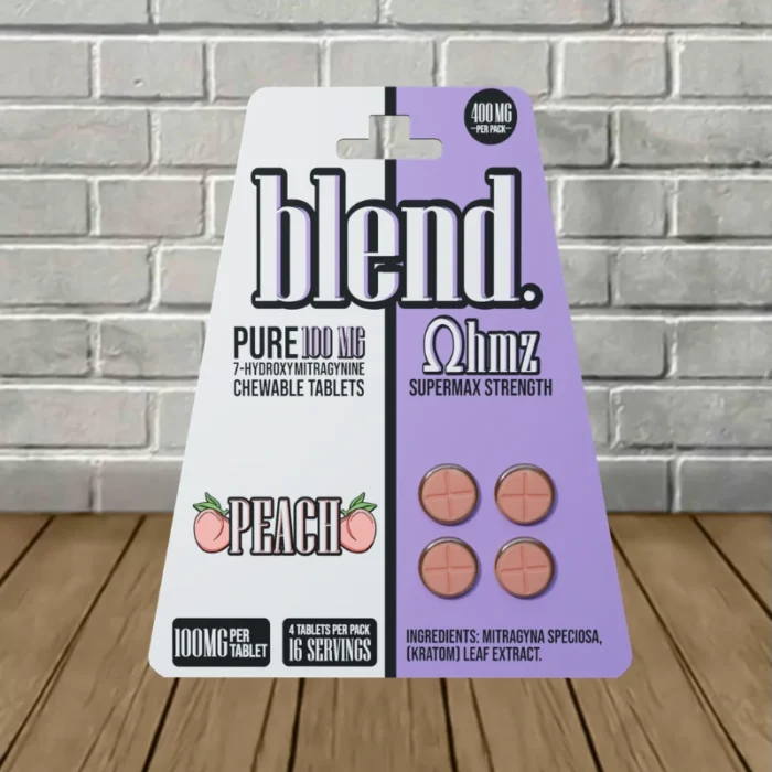 Blend Ohmz SuperMAX Strength 100mg - Peach -- 4ct Blister Pack Blend Ohmz SuperMAX Strength 100mg - Peach -- 4ct Blister Pack