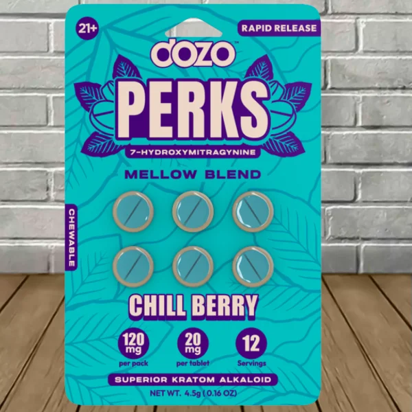 Dozo PERKS 7-Hydroxymitragynine Tablets 6ct Chill Berry (Mellow Blend)