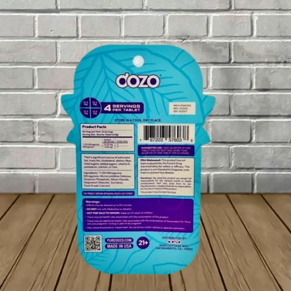 Dozo-PERKS-Extra-Strength-7-OH-Extract-Tablets-4ct-Chill-Berry-Mellow-Blend-Supplement-Facts Dozo PERKS Extra Strength 7-OH Extract Tablets 4ct Chill Berry (Mellow Blend) Supplement Facts