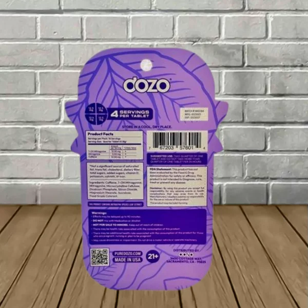 Dozo-PERKS-Extra-Strength-7-OH-Extract-Tablets-4ct-Grape-Euphoria-Blend-Supplement-Facts Dozo PERKS Extra Strength 7-OH Extract Tablets 4ct Grape (Euphoria Blend) Supplement Facts