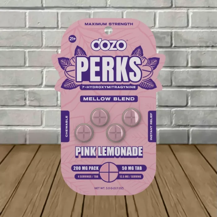 Dozo-PERKS-Extra-Strength-7-OH-Extract-Tablets-4ct-Pink-Lemonade-Single-Pack Dozo PERKS Extra Strength 7-OH Extract Tablets 4ct - Pink Lemonade Single Pack
