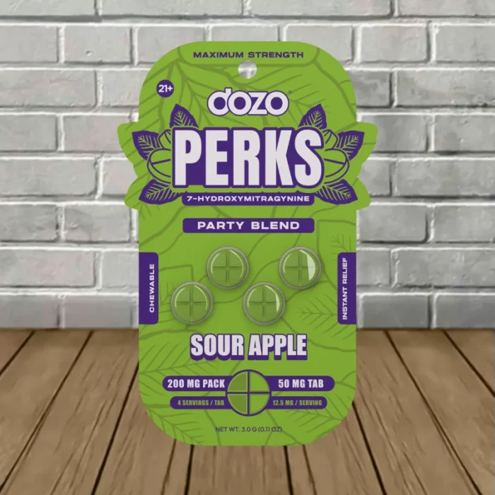 Dozo-PERKS-Extra-Strength-7-OH-Extract-Tablets-4ct-Sour-Apple-Single-Pack Dozo PERKS Extra Strength 7-OH Extract Tablets 4ct - Sour Apple Single Pack