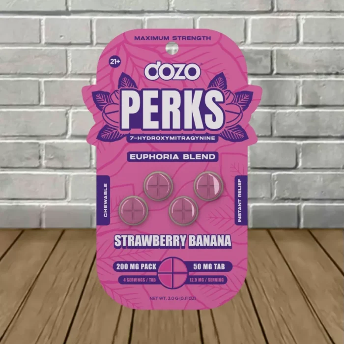 Dozo-PERKS-Extra-Strength-7-OH-Extract-Tablets-4ct-Strawberry-Banana-Single-Pack Dozo PERKS Extra Strength 7-OH Extract Tablets 4ct - Strawberry Banana Single Pack