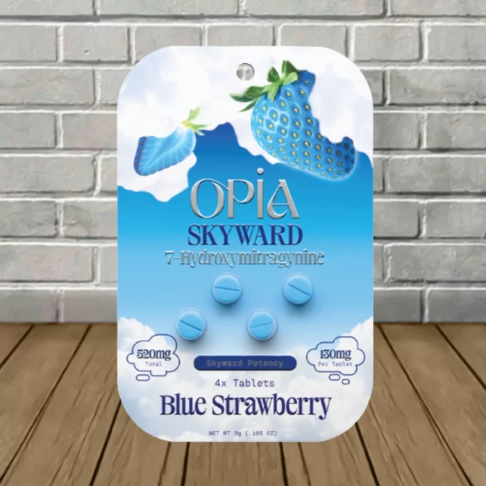 OPIA Skyward 7-Hydroxy Tablets 130mg - Blue Strawberry -- 4ct Blister Pack