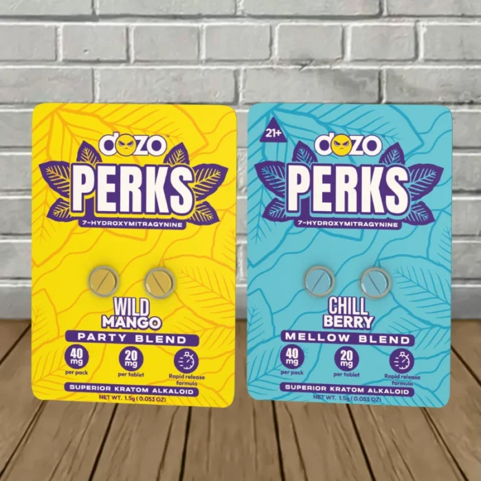 Perks-by-Dozo-7ohm-tablets Dozo PERKS 7-Hydroxymitragynine Tablets 6ct