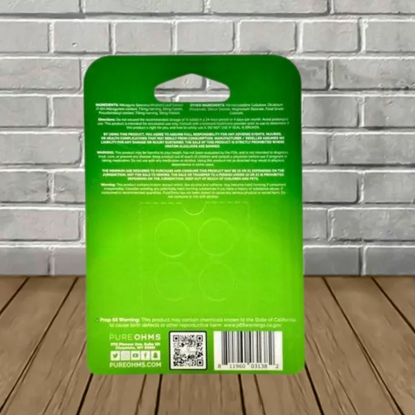 Pure Ohms 7-OH + Pseudo Chewable Extract Tablets 4ct Supplement Facts