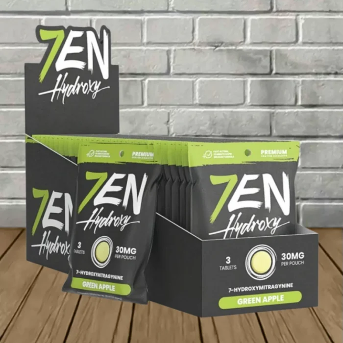 7EN 7-Hydroxy Tablets 30mg - Green Apple -- BULK CASE