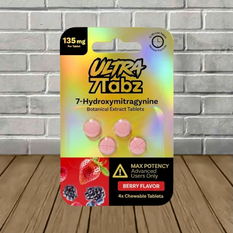 7Tabz Ultra Strength 7-Hydroxy Tablets 135mg - Berry -- 4ct Blister Pack