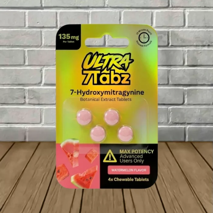 7Tabz Ultra Strength 7-Hydroxy Tablets 135mg - Watermelon -- 4ct Blister Pack 7Tabz Ultra Strength 7-Hydroxy Tablets 135mg - Watermelon -- 4ct Blister Pack