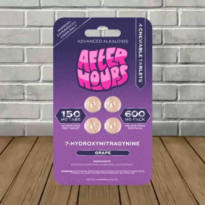 After Hours 7-Hydroxy Tablets 600mg - Grape -- 4ct Blister Pack After Hours 7-Hydroxy Tablets 600mg - Grape -- 4ct Blister Pack