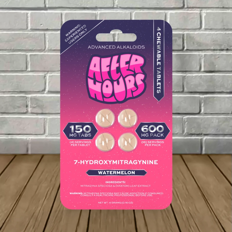 After Hours 7-Hydroxy Tablets 600mg - Watermelon -- 4ct Blister Pack