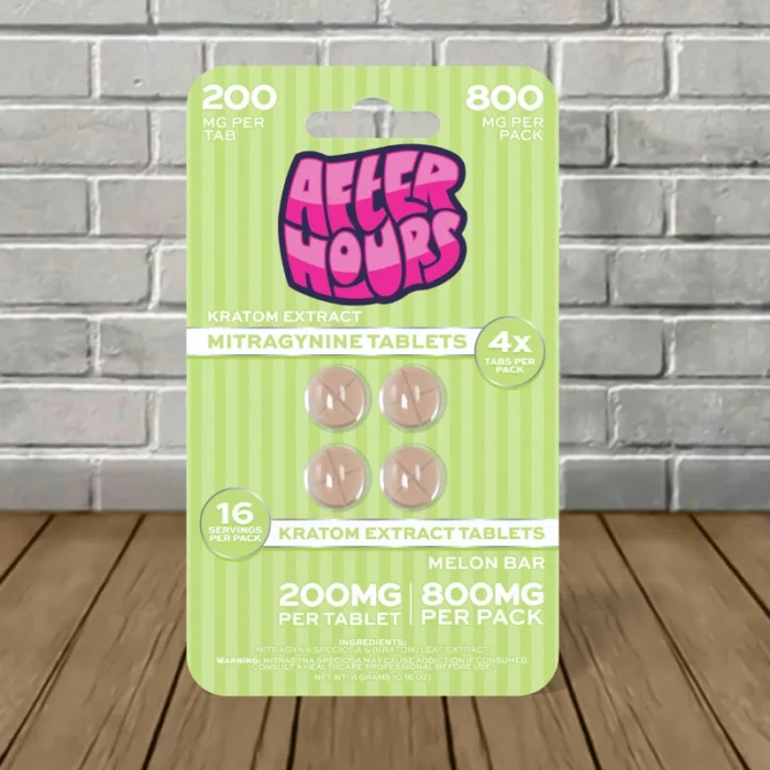 After Hours Kratom MIT Extract Tablets 800mg - Melon Bar -- 4ct Blister Pack After Hours Kratom MIT Extract Tablets 800mg - Melon Bar -- 4ct Blister Pack