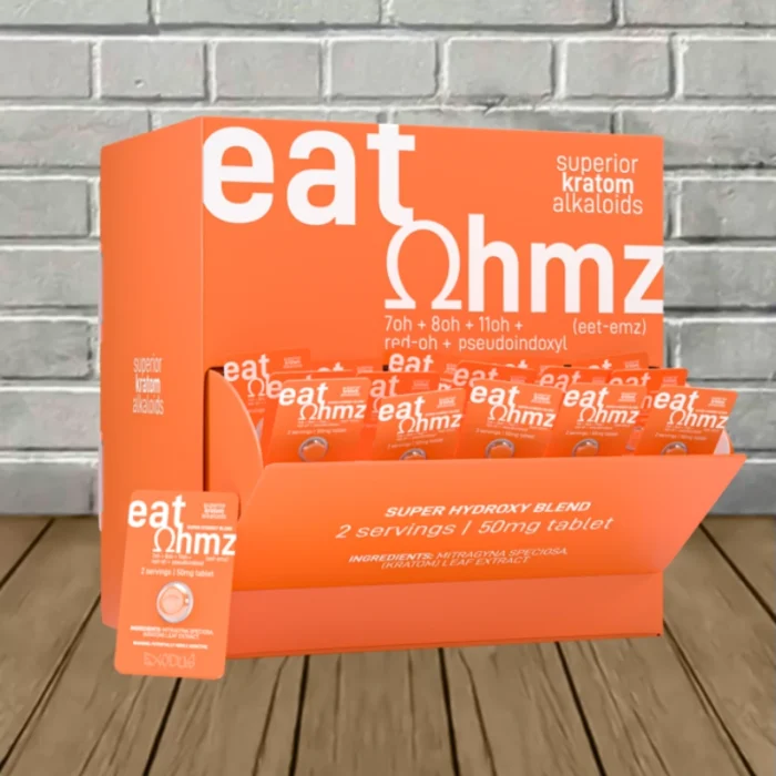Eat Ohmz 7-Hydroxy Orange 50mg - 1ct X 30 = 30 Tablets BULK CASE Eat Ohmz 7-Hydroxy Orange 50mg - 1ct X 30 = 30 Tablets BULK CASE